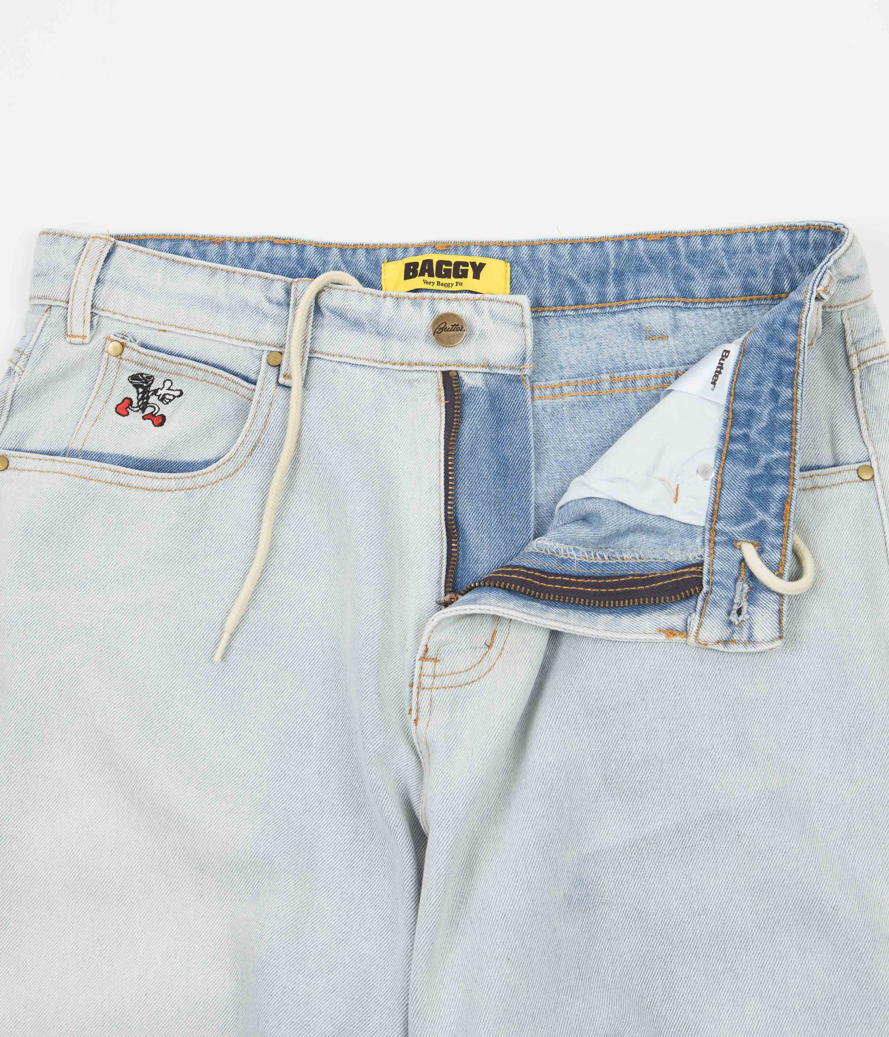 Butter Goods Screw Jeans Light Blue Flatspot