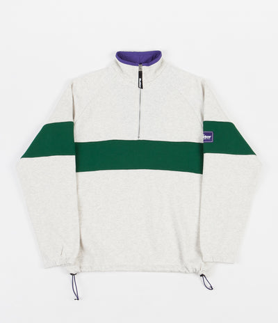 Butter Goods Sect 1/4 Zip Sweatshirt - Oatmeal / Forest