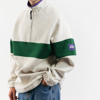 Butter Goods Sect 1/4 Zip Sweatshirt - Oatmeal / Forest thumbnail