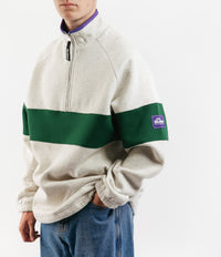 Butter Goods Sect 1/4 Zip Sweatshirt - Oatmeal / Forest
