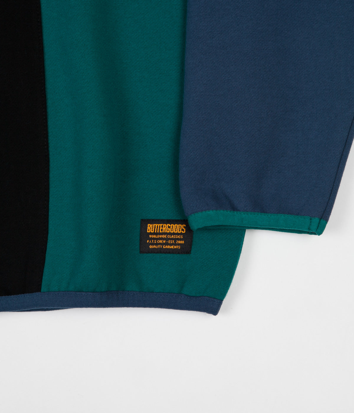 Butter Goods Tres Crewneck Sweatshirt - Black / Green / Blue 