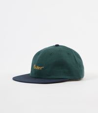 Butter Goods Two Tone Classic Logo 6 Panel Cap - Forest / Navy