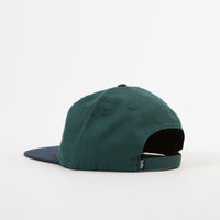 Butter Goods Two Tone Classic Logo 6 Panel Cap - Forest / Navy thumbnail