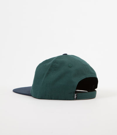 Butter Goods Two Tone Classic Logo 6 Panel Cap - Forest / Navy