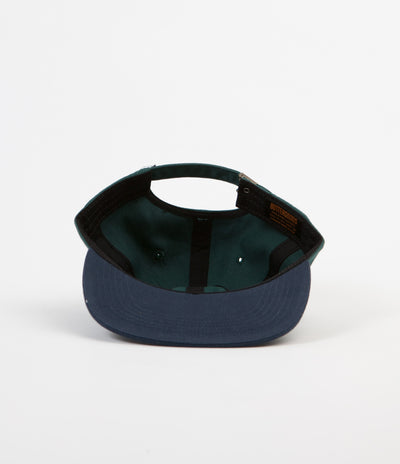 Butter Goods Two Tone Classic Logo 6 Panel Cap - Forest / Navy