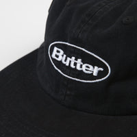 Butter Goods Washed Badge Cap - Black thumbnail