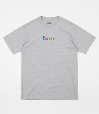 Butter Goods Web Embroidery Classic Logo T-Shirt - Heather Grey