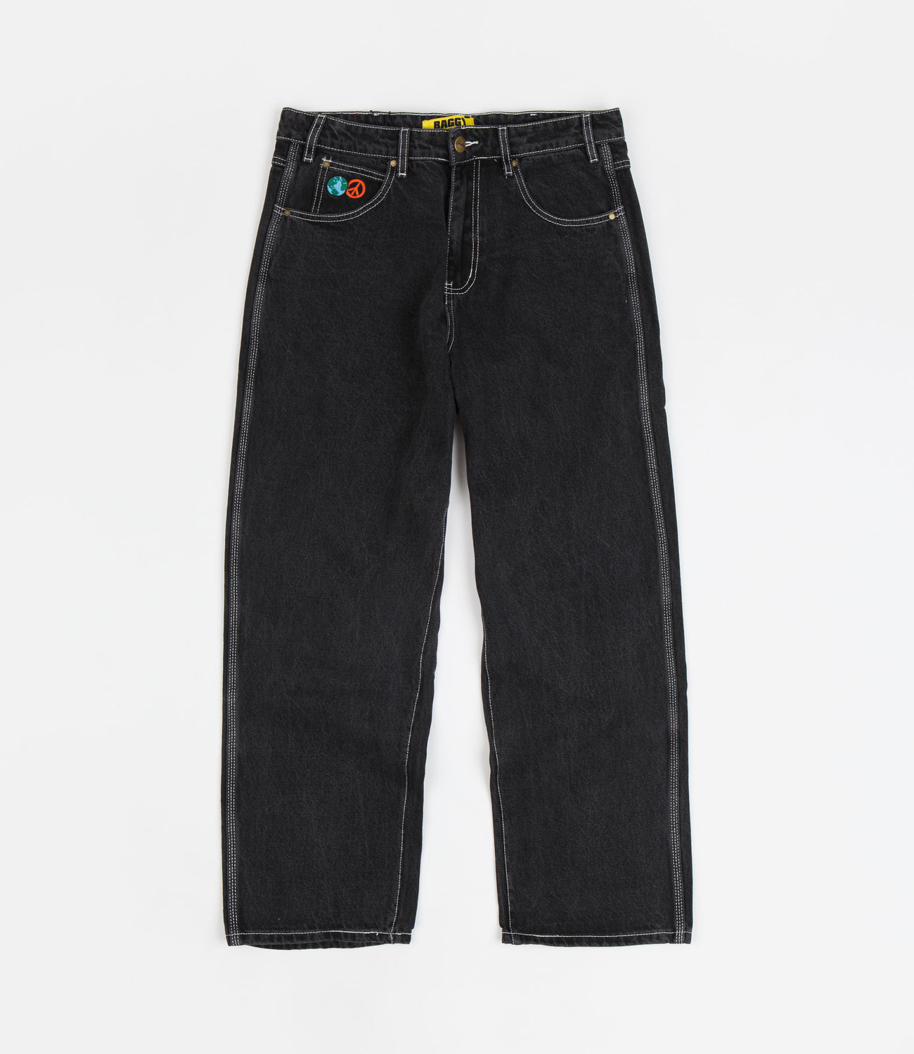 Butter Goods World Peace Denim Jeans Washed Black Flatspot