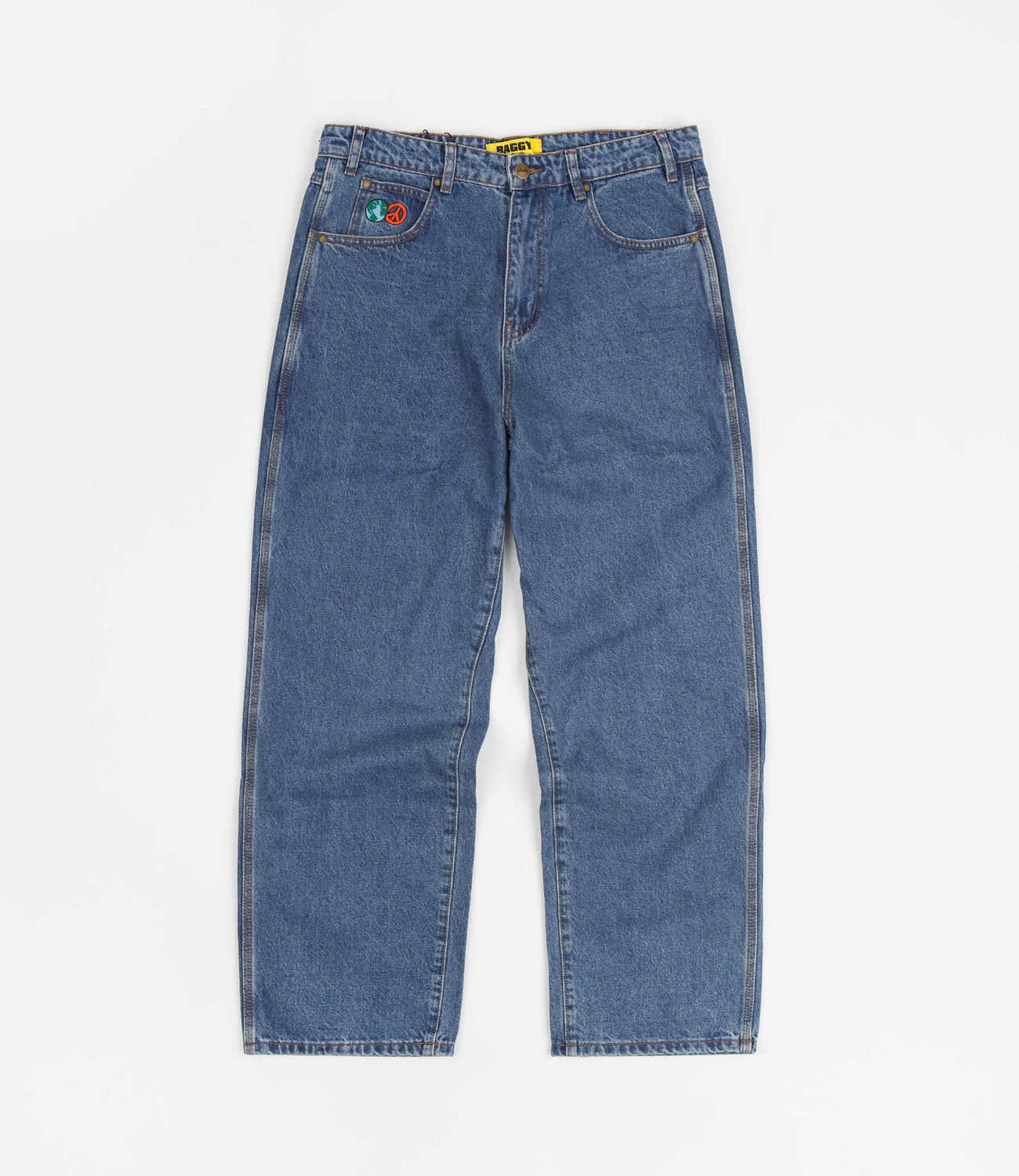 Butter Goods World Peace Denim Jeans Washed Indigo Flatspot