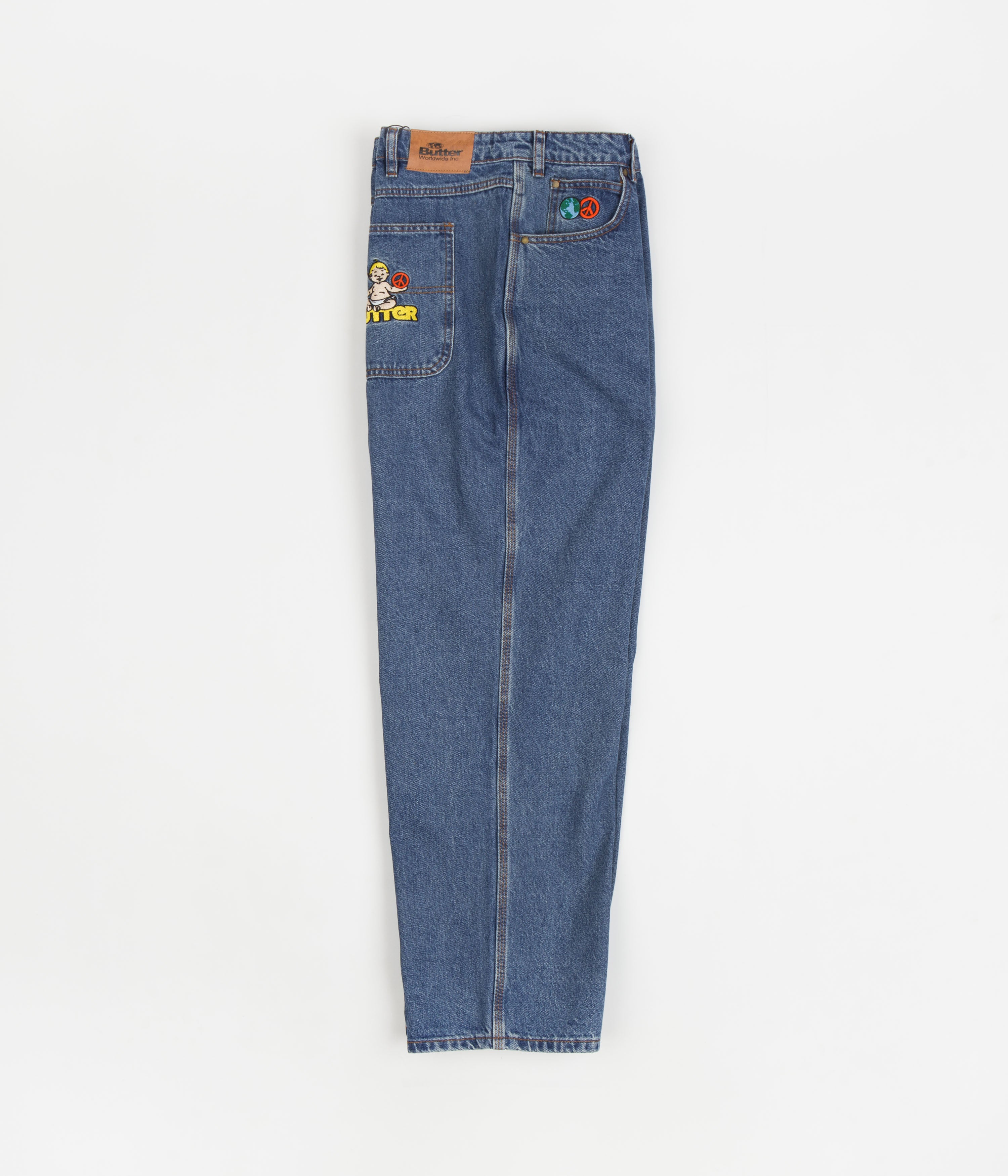 Butter Goods World Peace Denim Jeans Washed Indigo Flatspot