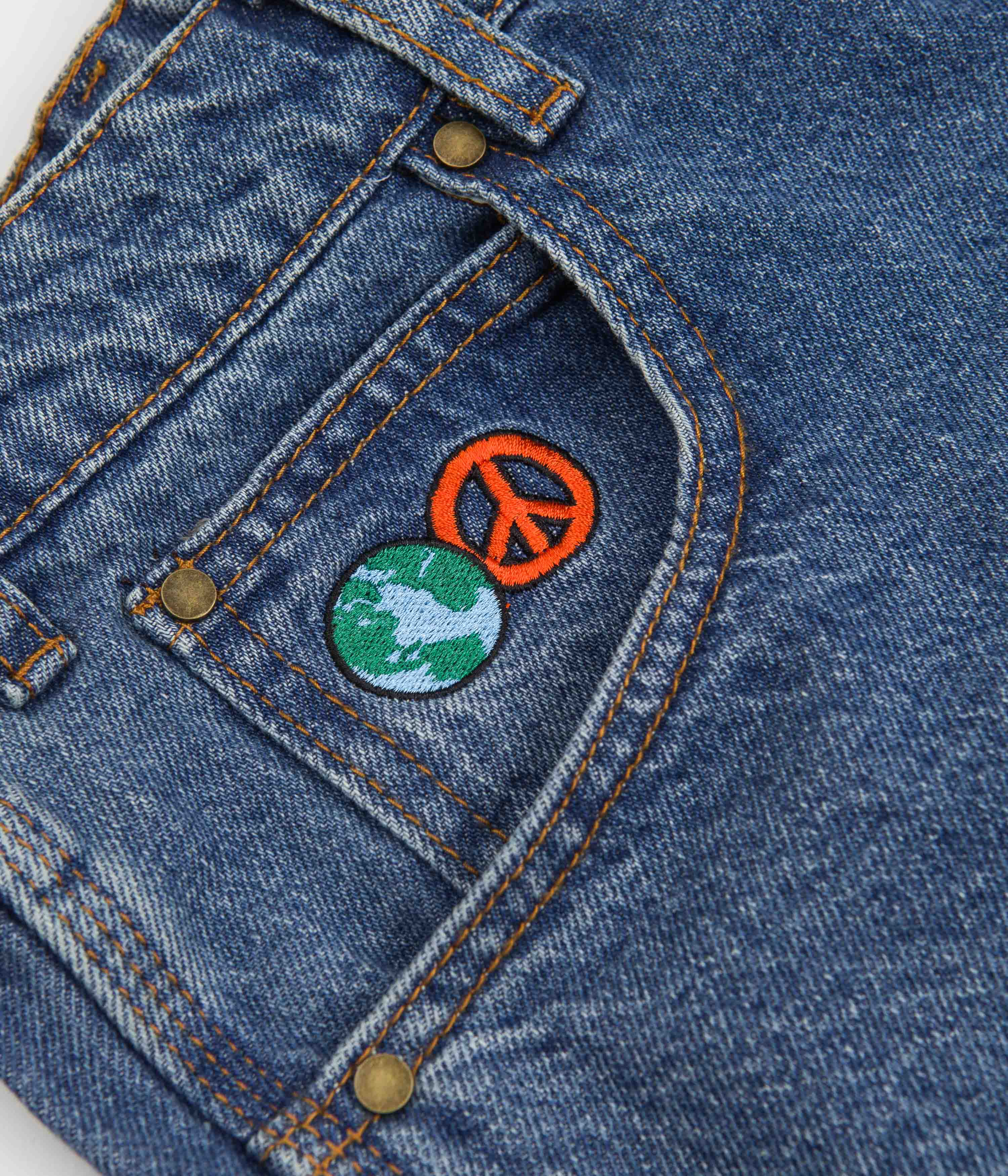 Butter Goods World Peace Denim Jeans Washed Indigo Flatspot