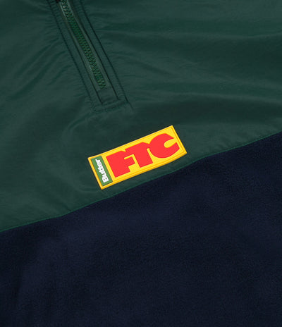 Butter Goods x FTC Flag 1/4 Zip Sweatshirt - Navy / Forest
