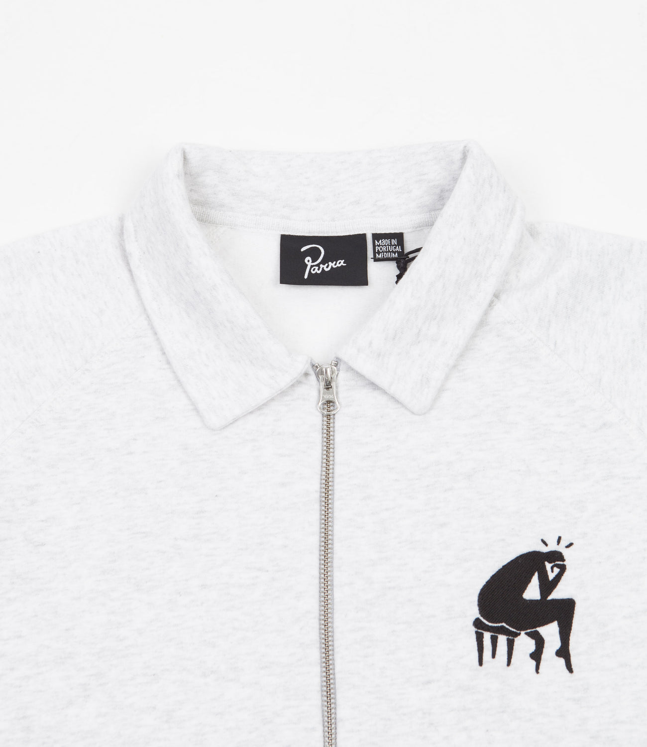 ブランドのギフト Zip 1/2 Backwards Parra by Polo Flatspot | Grey Ash - Sweatshirt トップス