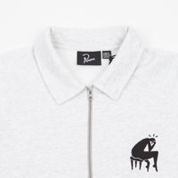 by Parra Backwards 1/2 Zip Polo Sweatshirt - Ash Grey thumbnail