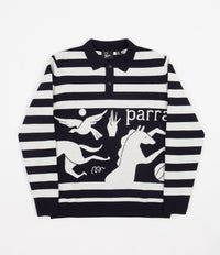 by Parra Basket Bird Horse Knitted Polo Shirt - Multi