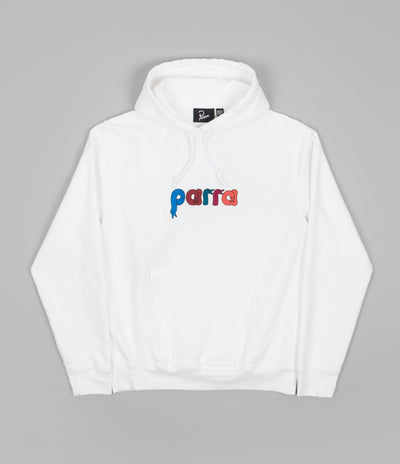 by Parra Bird Face Font Hoodie - White