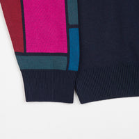 by Parra Blocked Landscape Knitted Sweatshirt - Navy thumbnail