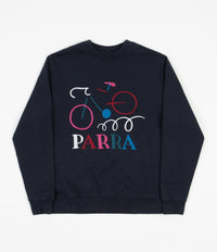 by Parra Broken Bike Crewneck Sweatshirt - Navy