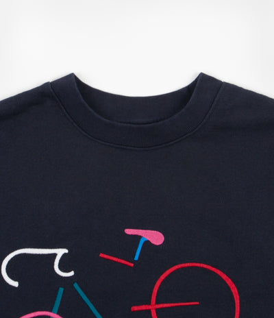 by Parra Broken Bike Crewneck Sweatshirt - Navy
