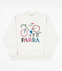 by Parra Broken Bike Crewneck Sweatshirt - Off White