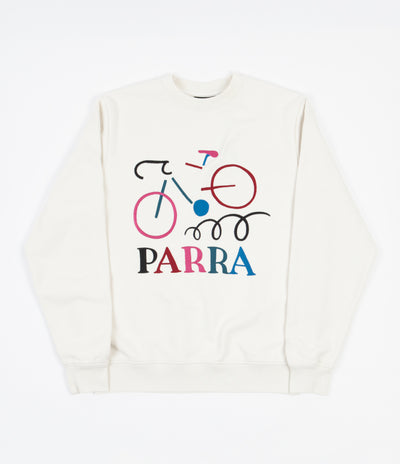 by Parra Broken Bike Crewneck Sweatshirt - Off White