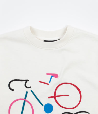 by Parra Broken Bike Crewneck Sweatshirt - Off White