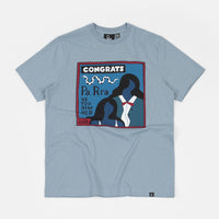 by Parra Congrats T-Shirt - Dusty Blue thumbnail