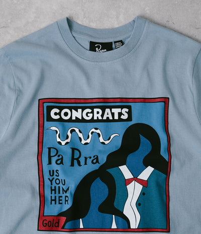 by Parra Congrats T-Shirt - Dusty Blue