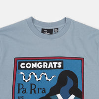 by Parra Congrats T-Shirt - Dusty Blue thumbnail