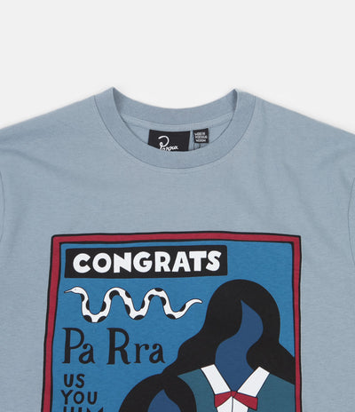 by Parra Congrats T-Shirt - Dusty Blue