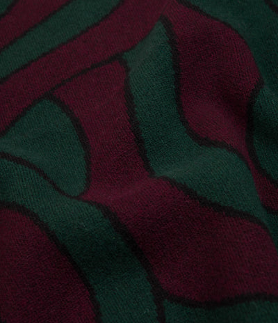 by Parra Distorted Knitted Crewneck Sweatshirt - Pine Green