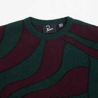 by Parra Distorted Knitted Crewneck Sweatshirt - Pine Green thumbnail