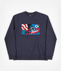 by Parra Grab The Flag Crewneck Sweatshirt - Navy Blue