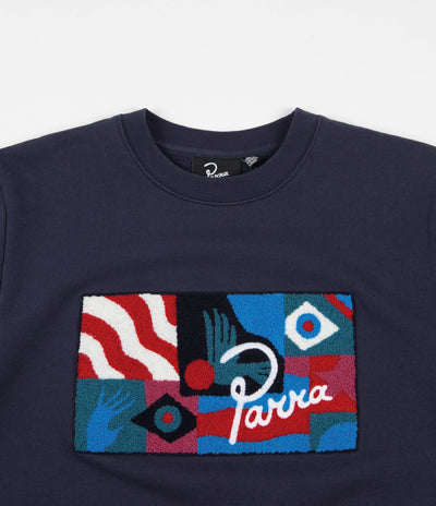 by Parra Grab The Flag Crewneck Sweatshirt - Navy Blue