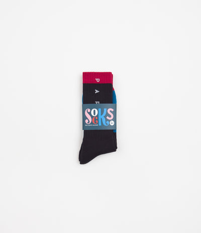 by Parra Horizontal Clean Logo Crew Socks - Multi