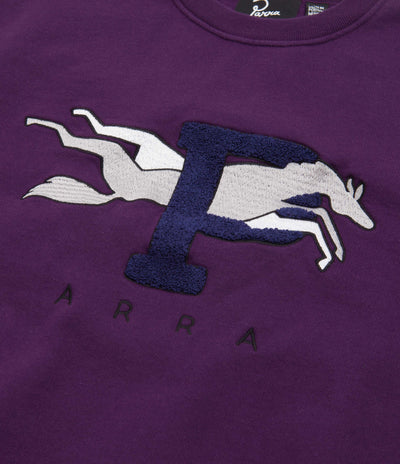 by Parra Horse P Crewneck Sweatshirt - Purple