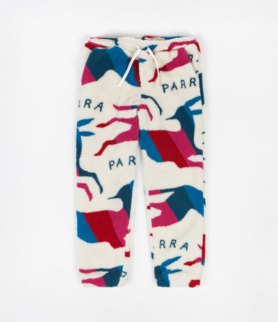 by Parra Jumping Foxes Sherpa Fleece Pants - Off White