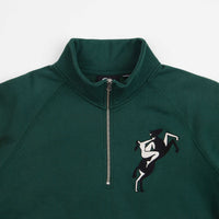 by Parra Life Experience Half Zip Sweatshirt - Pine Green thumbnail