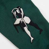 by Parra Life Experience Half Zip Sweatshirt - Pine Green thumbnail