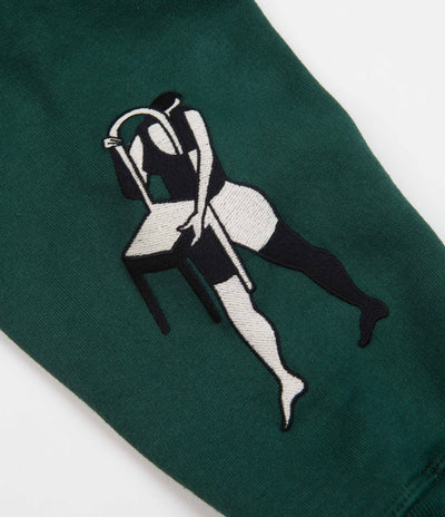 by Parra Life Experience Half Zip Sweatshirt - Pine Green