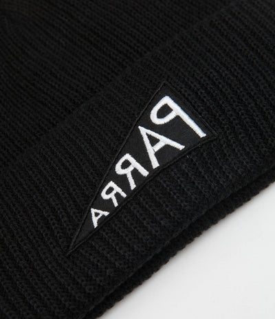 by Parra Mirrored Flag Logo Beanie in Black