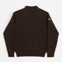 by Parra Mirrored Flag Logo Knitted Sweatshirt - Camel thumbnail
