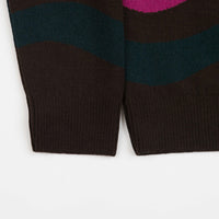 by Parra One Weird Wave Knitted Sweatshirt - Chocolate thumbnail