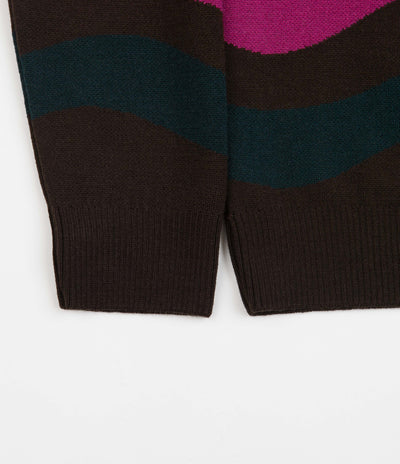 by Parra One Weird Wave Knitted Sweatshirt - Chocolate
