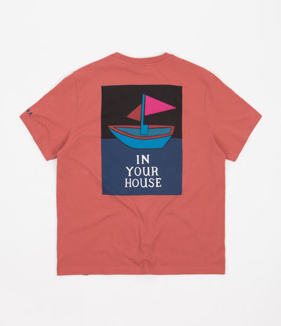 by Parra Paper Boat House T-Shirt - Mineral Red