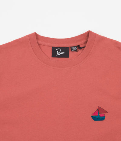 by Parra Paper Boat House T-Shirt - Mineral Red
