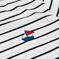 by Parra Paper Boat Striper T-Shirt - White thumbnail