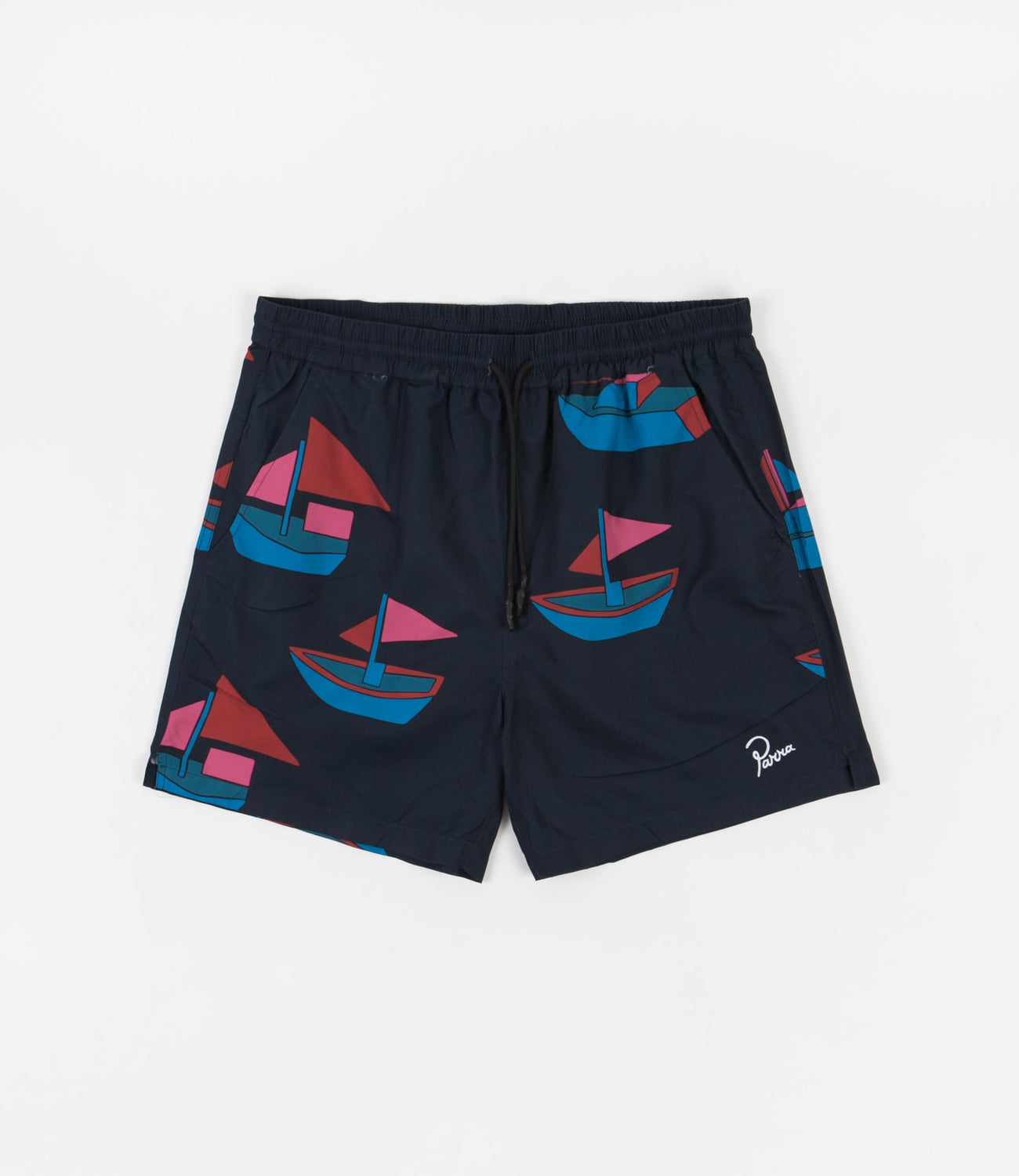 by Parra Paper Boats Swim Shorts - Navy Blue | Flatspot