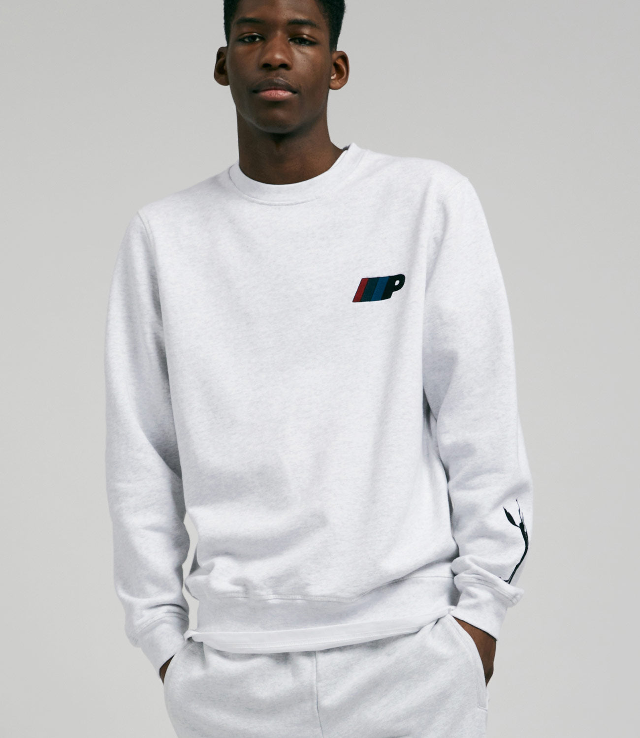 Crewneck Sweatshirt Heather Ash 400 GSM Fleece – House Of Blanks
