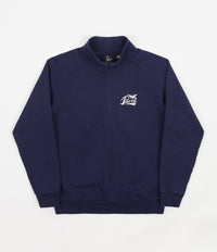 by Parra Pencil Bird Half Zip Sweatshirt - Blue